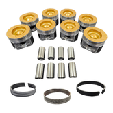 6.0P Choate Pistons w/rings 2004-2007 Coated, Flycut, Delipped Set